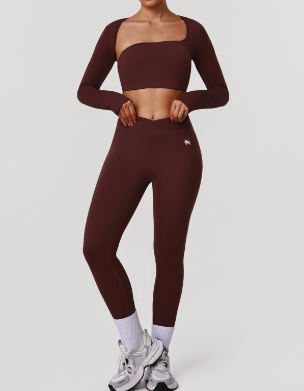 Nude Feel Hollow Out Cutout-out Beauty Back Sports Top Yoga Clothes with Pad High Elastic Hip Lifting Embroidered Logo Fitness Pants Two Piece Sets