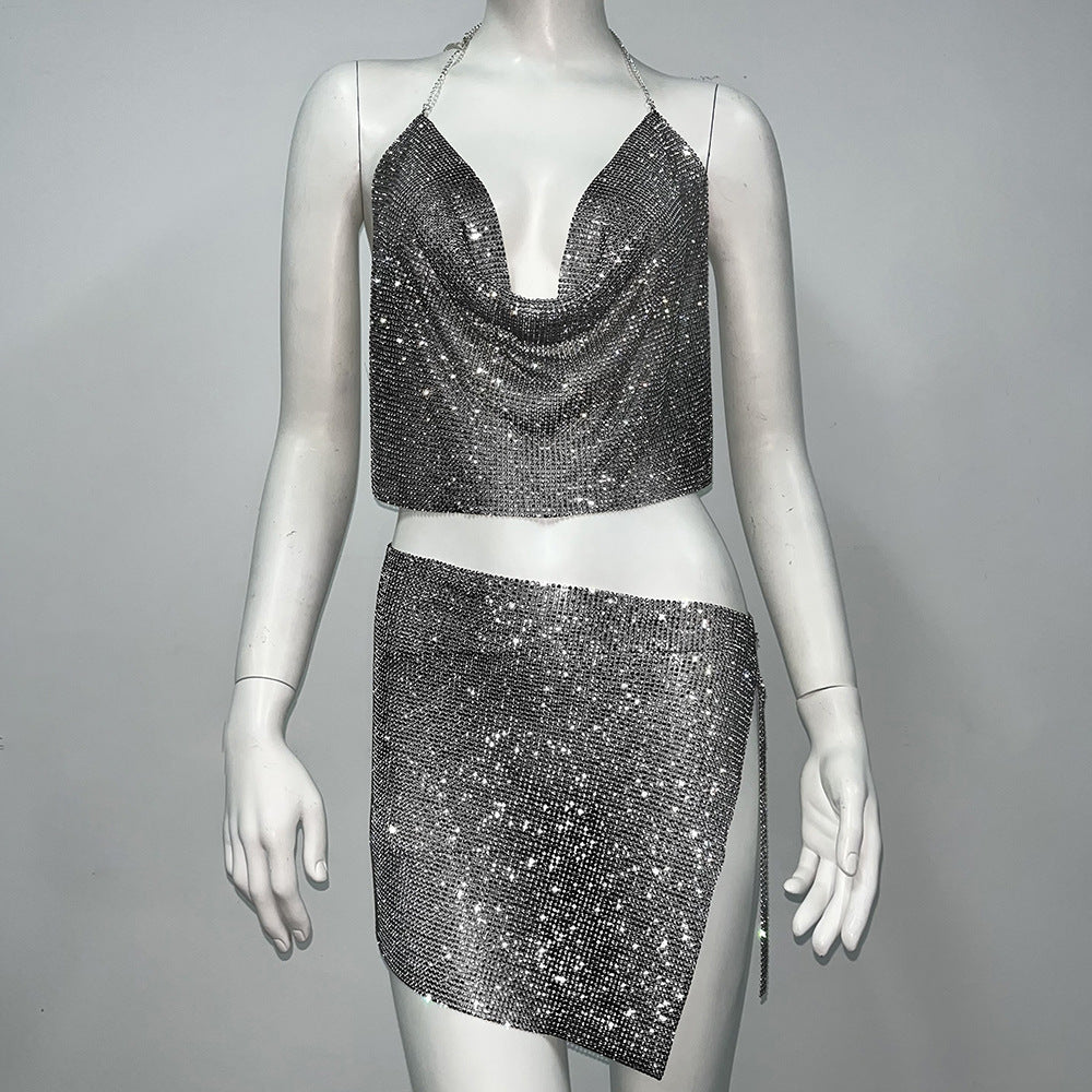 Halter Spaghetti Straps Skirt Outfit Women