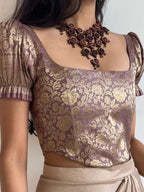 Rose Gold Short Sleeve Corset