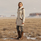 Casual Leather-Panelled Slim-Fit Turtleneck Knit Dress