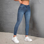 High-elastic Versatile Slim-fit Mid-rise Skinny Pants Relaxed Fit