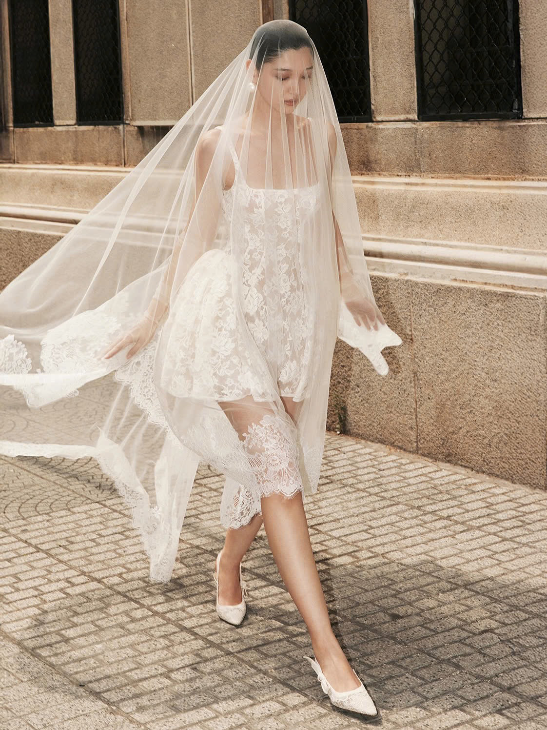 Elegant Lace Panel Mini Dress