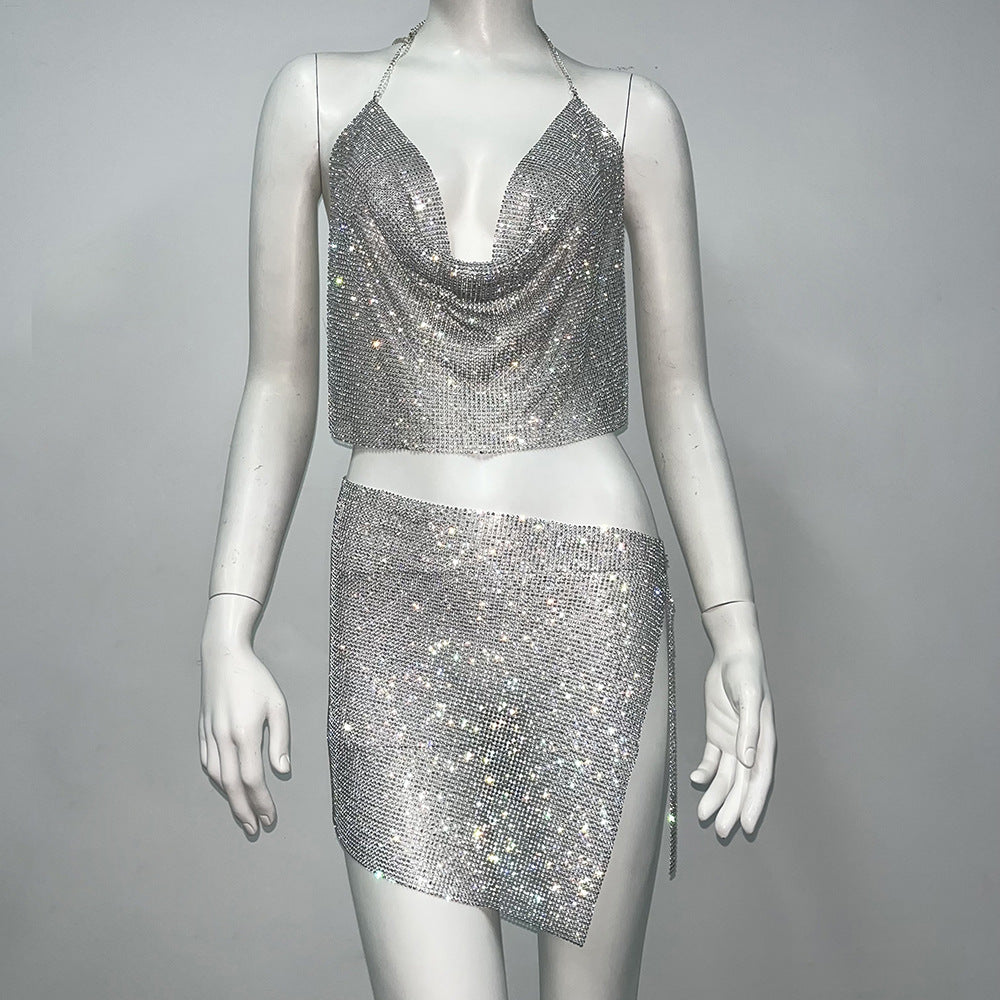 Halter Spaghetti Straps Skirt Outfit Women