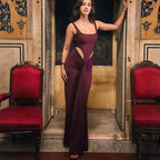 Womens Cutout, Bow-Trimmed Backless Skirt And Top Two-Piece Set