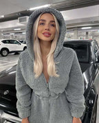 Women's Comfort Fleece Solid Color Full-Body Sweater