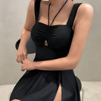 Modest Figure-flattering One-piece Swimsuit That Covers The Tummy