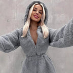 Women's Comfort Fleece Solid Color Full-Body Sweater